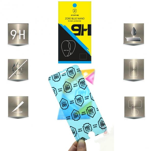 Nokia 6 Ekran Koruyucu Blue Nano Temperli Kırılmaz Cam - 2