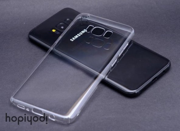 Samsung Galaxy S8 Kılıf Şeffaf Sert Arka Kapak Koruyucu Clear Cov - 3