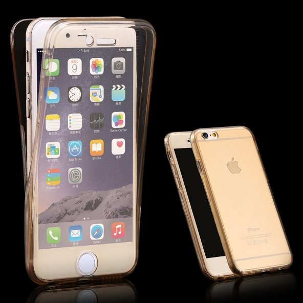 iPhone 7 Plus 360 Derece Silikon Kılıf Ön Arka Koruyucu Kapak Ful - 4