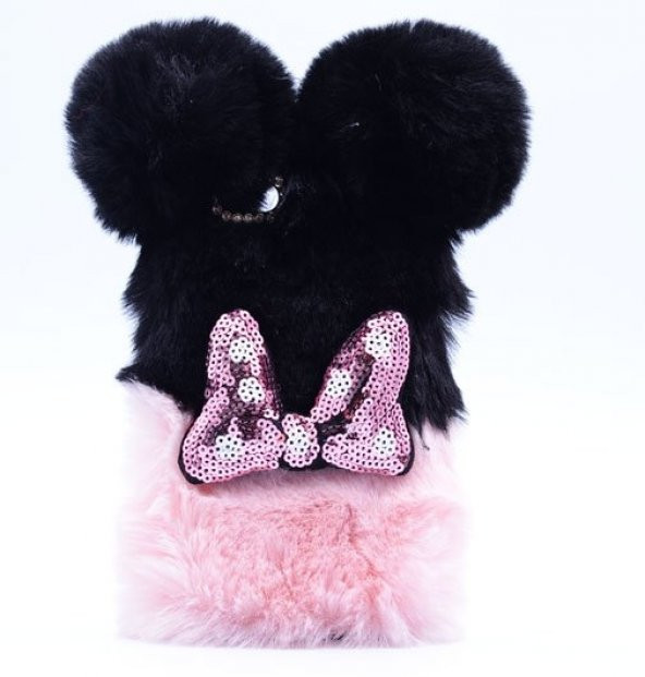 iPhone 5 5S Kılıf Pelush Mickey Kapak Kap + Ekran Koruyucu Cam - 4