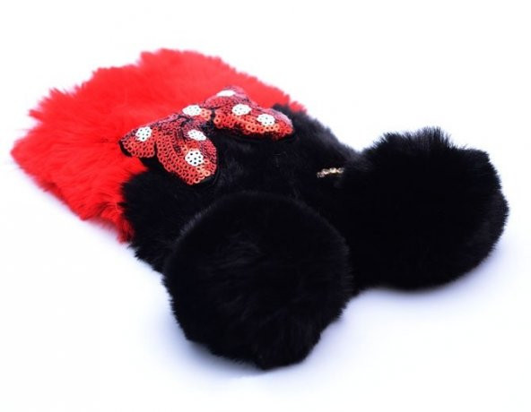 iPhone 5 5S Kılıf Pelush Mickey Kapak Kap + Ekran Koruyucu Cam - 6