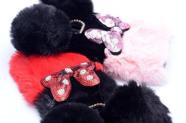 iPhone 5 5S Kılıf Pelush Mickey Kapak Kap + Ekran Koruyucu Cam - 7