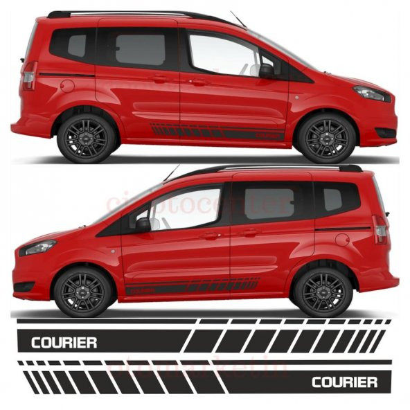 Ford Courier Yan Şerit Oto Sticker - 4
