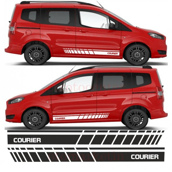 Ford Courier Yan Şerit Oto Sticker - 5