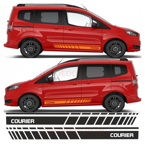 Ford Courier Yan Şerit Oto Sticker - 2
