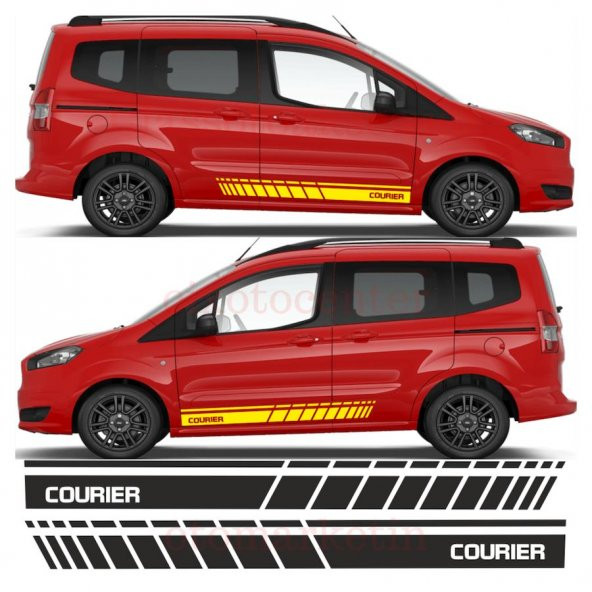 Ford Courier Yan Şerit Oto Sticker - 1