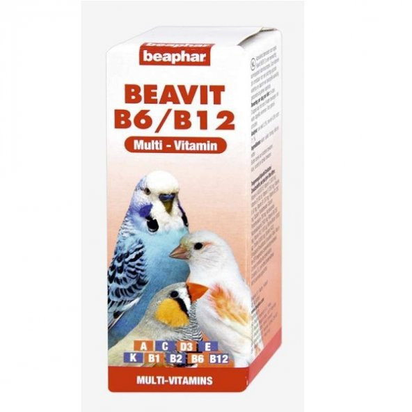 Beaphar Beavit B6-B12 Kuşlar İçin Multi Vitamin 50 ML