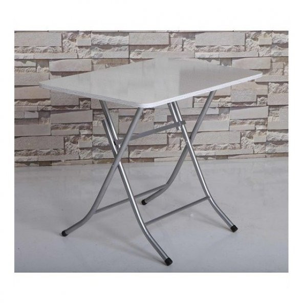 Teknor Ahşap Katlanabilir Beyaz 60x90 Katlanır Masa - 1