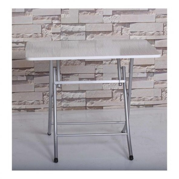 Teknor Ahşap Katlanabilir Beyaz 60x90 Katlanır Masa - 3