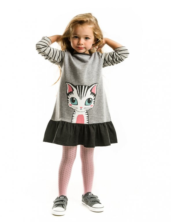 Denokids Lady Cat Kız Çocuk  Elbise