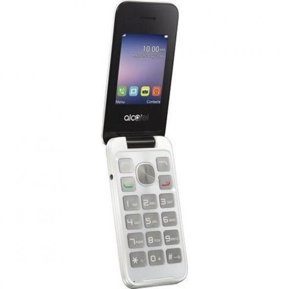 Alcatel 2051D Dual Beyaz Cep Telefonu (Alcatel Türkiye Garantili)