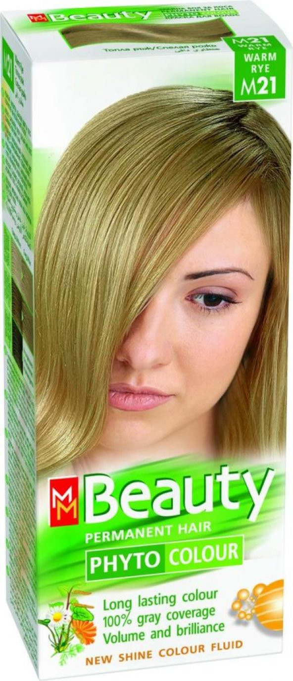 Beauty Doğal Bitkisel Saç Boyası M21 Doğal Küllü Platin