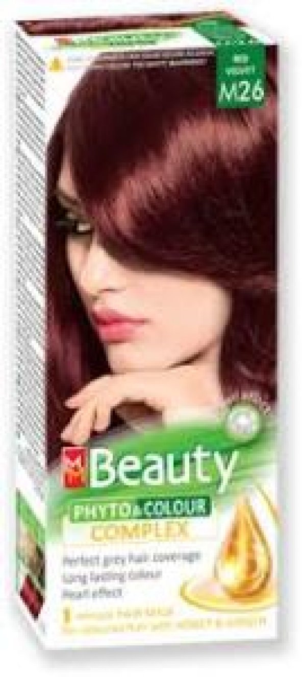 Beauty Doğal Bitkisel Saç Boyası M26 Kadife Kızıl