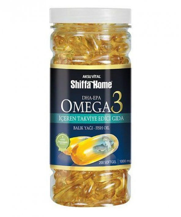 Aksuvital Shiffa Home Omega 3 Balık Yağı DHA EPA SoftJel 1000 gr