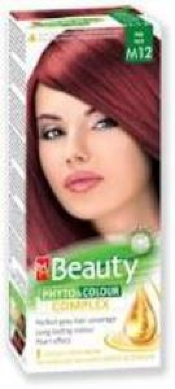 Beauty Bitkisel Saç Boyası M12 (Ateş Kızılı)