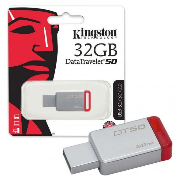 Kingston DataTraveler50 32GB USB 3.0 Bellek DT50/32GB