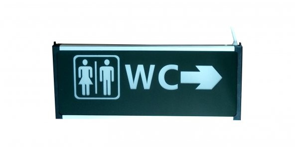 Ledli Şarjlı Bay-Bayan Wc Tuvalet Yönlendirme Levhası