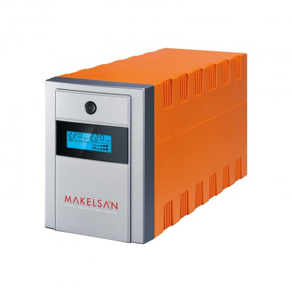 MAKELSAN LION+ 1200VA LCD/USB (2x 7AH) 5-10dk USB Giriş,LCD Panel