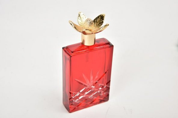Setabianca Parfüm Şişesi Dikdörtgen Yapraklı Kırmızı STMS1161K