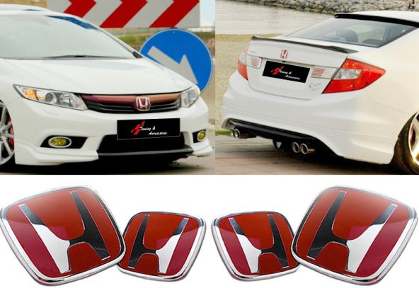 Honda Civic 2012.2016 FB7 Panjur - Bagaj Logo Set
