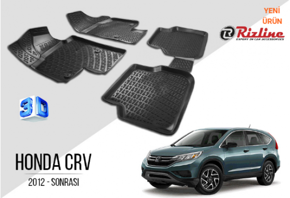 Honda CRV 2012 - Sonrası 3d Havuzlu Paspas