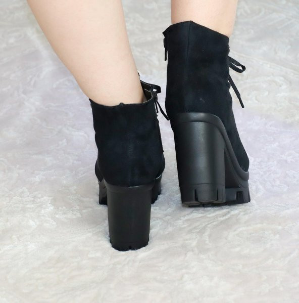 Lady Platform Topuk Bootie, Yüksek Topuk Bayan Bot - 6