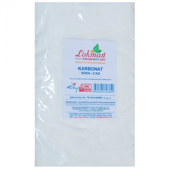 LokmanAVM Karbonat Soda 2000 Gr Paket - 6