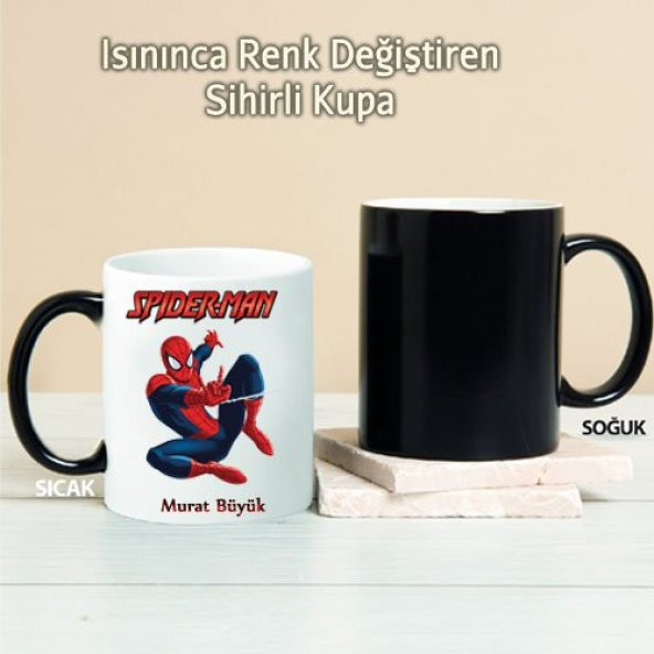 Spiderman Kişiye Özel Sihirli Kupa Pi213