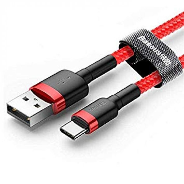 Baseus CAFULE Kablo USB  lightning 2A 1M Kırmızı+Siyah
