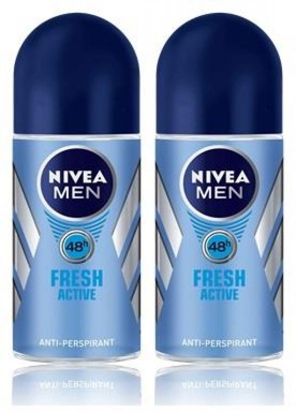 Nivea Deo Roll-on Erkek Deodorant Fresh Active 50ml 2 Adet