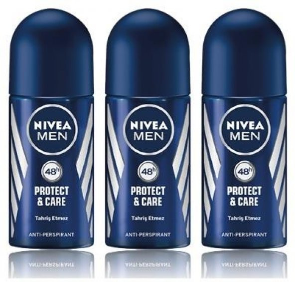 Nivea Deo Roll-on Erkek Deodorant Protect&Care 50ml 3 Adet