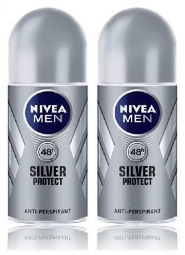 Nivea Deo Roll-on Erkek Deodorant Silver Protect 50ml 2 Adet