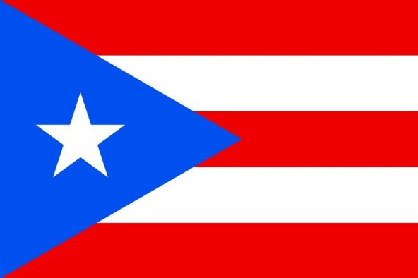 Porto Riko 15x22,5 Masa Bayrağı (Direksiz)