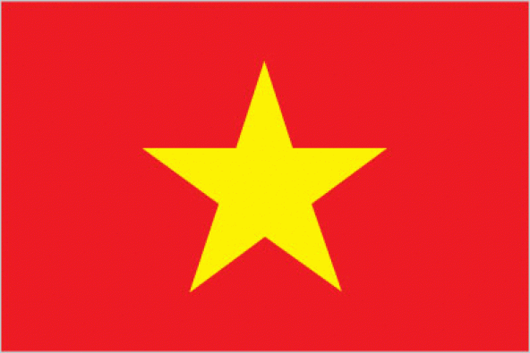 Vietnam 15x22,5 Masa Bayrağı (Direksiz)