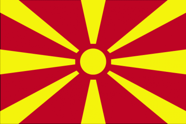 Makedonya 15x22,5 Masa Bayrağı (Direksiz)