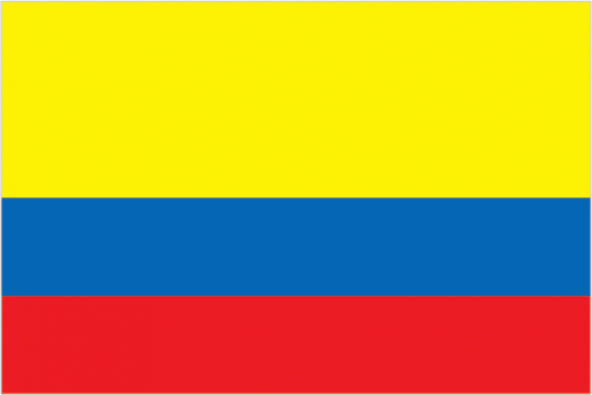 Kolombiya 15x22,5 Masa Bayrağı (Direksiz)