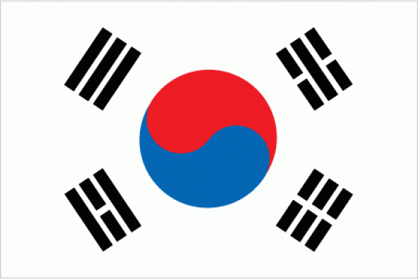 Güney Kore 15x22,5 Masa Bayrağı (Direksiz)
