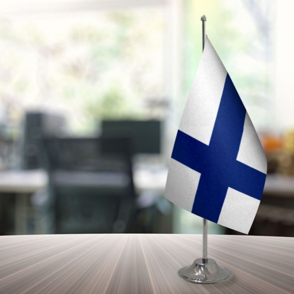 Finlandiya 15x22,5 Masa Bayrağı (Direksiz)