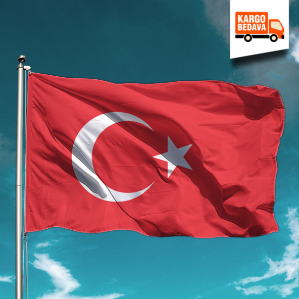 Türk bayrağı 600x900 cm Mesh Raşel Kumaş - 2