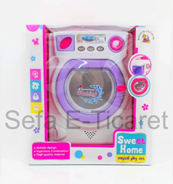 Sweet Home Sesli Işıklı Oyuncak Çamaşır Makinesi