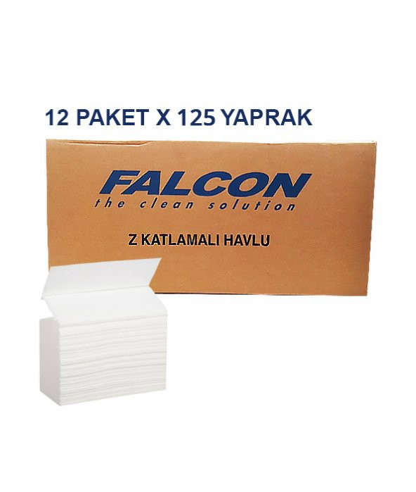 FALCON & INSOFT NATUREL Z KATLAMA  HAVLU 125 ± YAPRAK (12 PAKET)