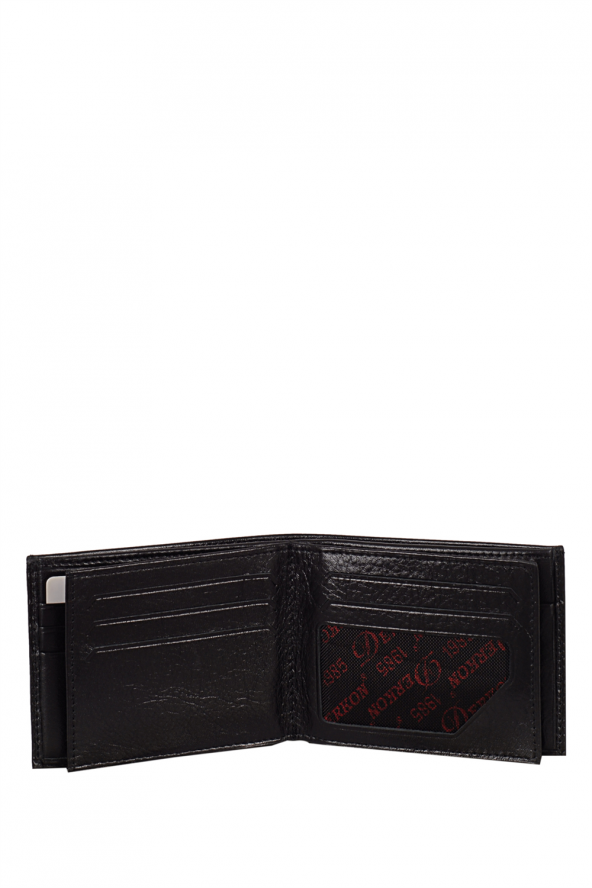 Derkon 00012 Erkek Hakiki Deri Cüzdan Siyah - 4