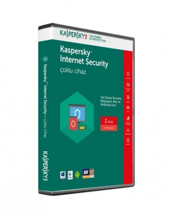 Kaspersky Internet Security 2020 2 Kullanıcı 1 Yıl Kutu Lisans