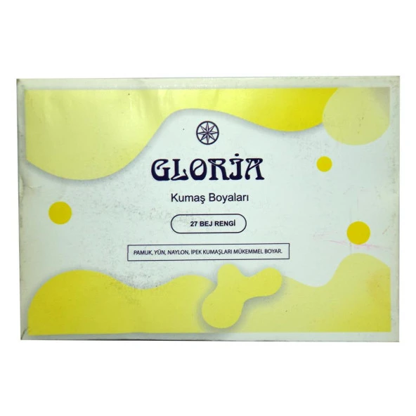 Gloria 27 Bej Rengi Pamuk Yün Naylon İpek Kumaş Boyası 10G Paket