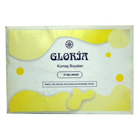Gloria 27 Bej Rengi Pamuk Yün Naylon İpek Kumaş Boyası 10G Paket - 5