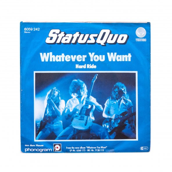 PLAK-Status Quo-Whatever you want 45 LİK