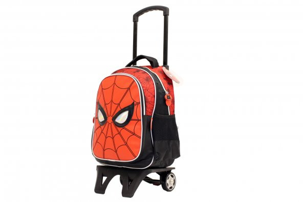 Hkn95322 Spiderman 2 Tekerlekli Çocuk Valiz, Bavul, Sırt Çantası