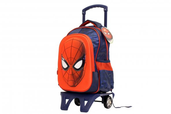 Hkn95329 Spiderman 2 Tekerlekli Çocuk Valiz, Bavul, Sırt Çantası