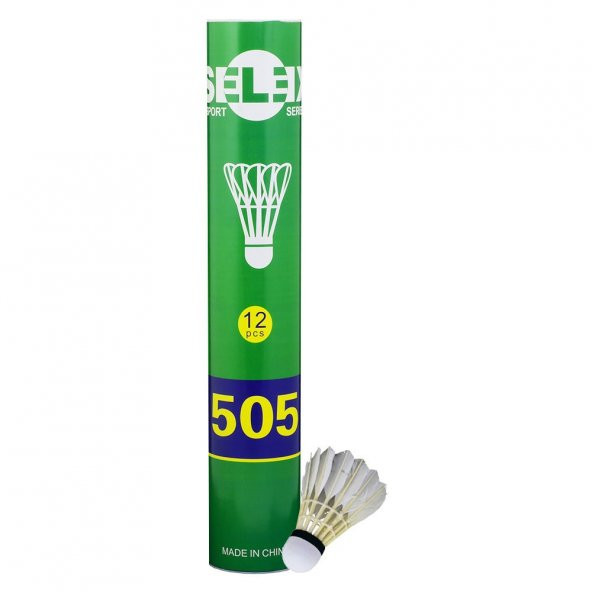 Selex 505 Kaz Tüyü 12li Badminton Topu