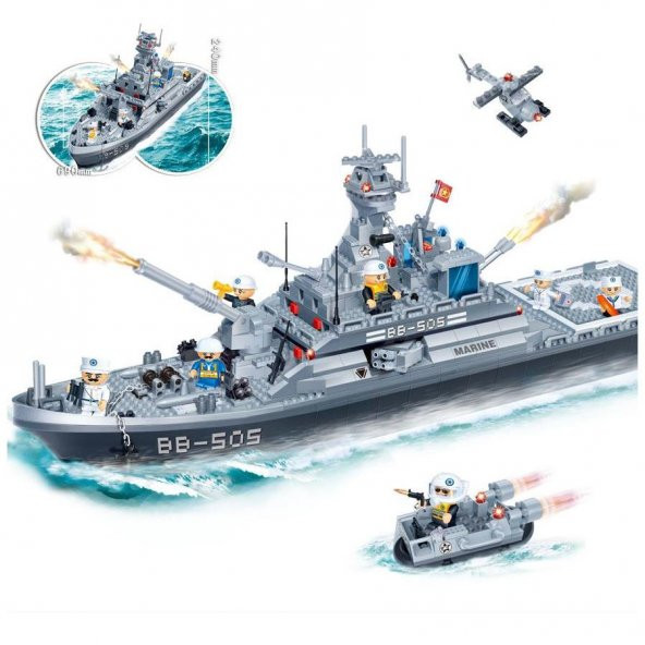 Banbao 858 Parça Savaş Gemisi Lego Seti 8413 - 2